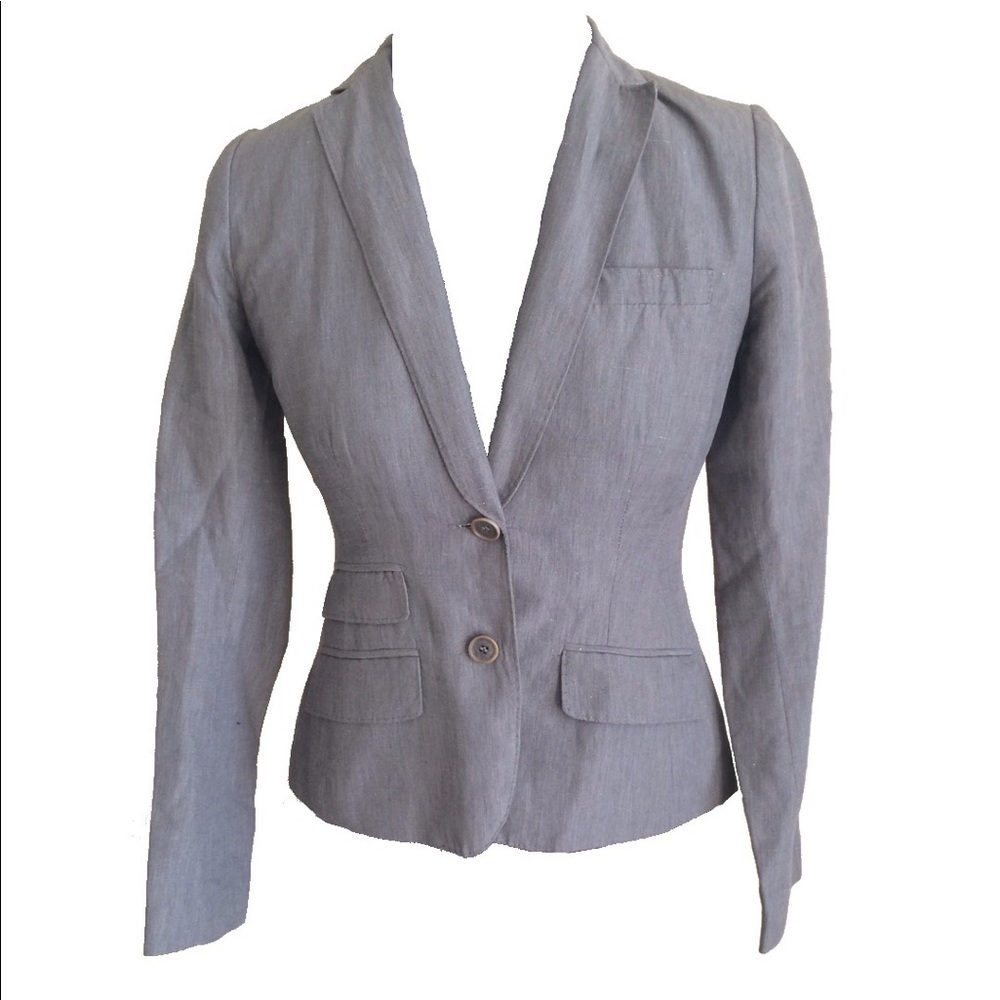 🔴CLEARANCE🔴 Size XS Bill Tornade Brown Linen Blend Blazer